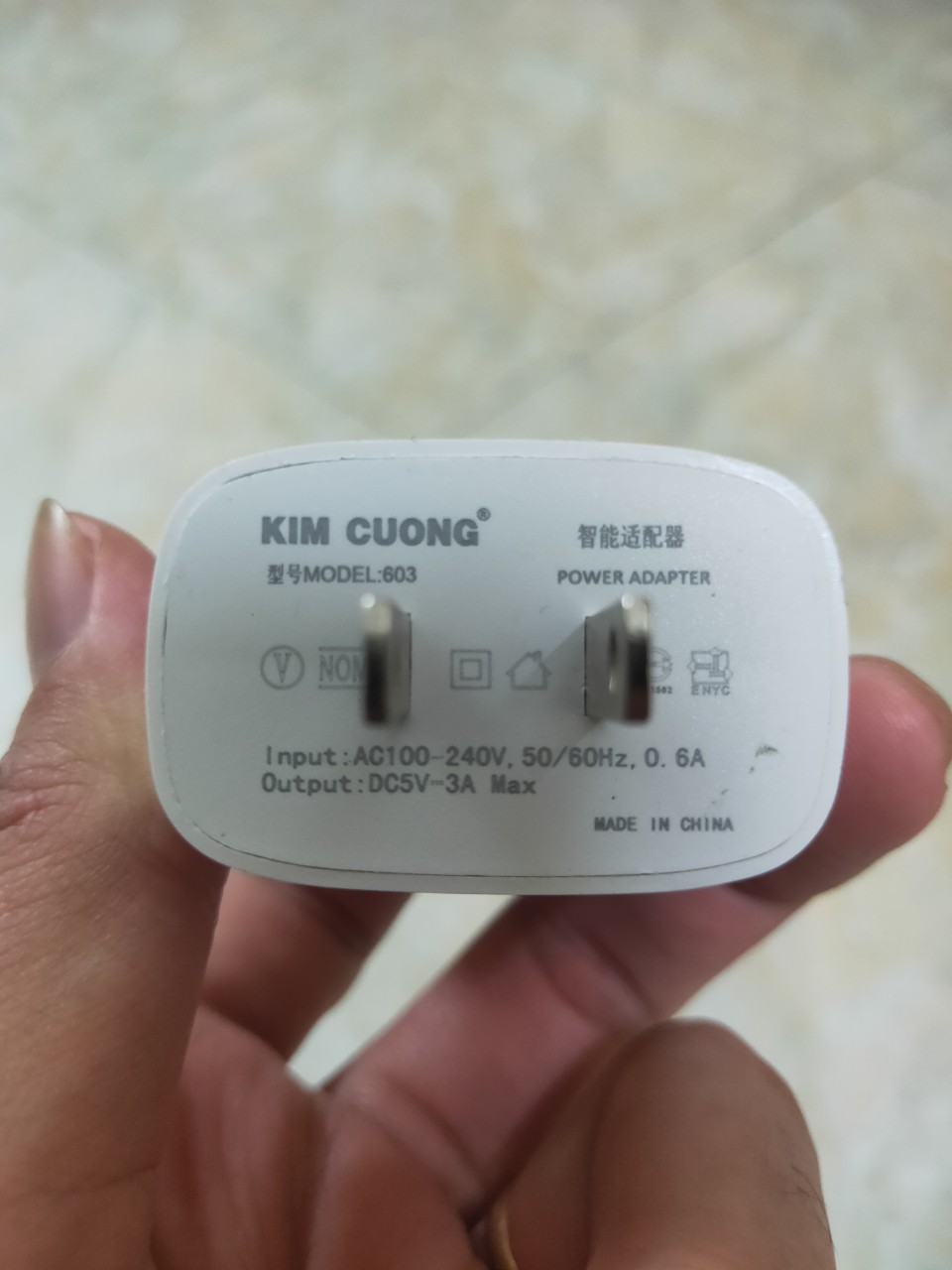 Củ sạc nhanh 3A kim cương kmg 603 2 cổng sạc usb