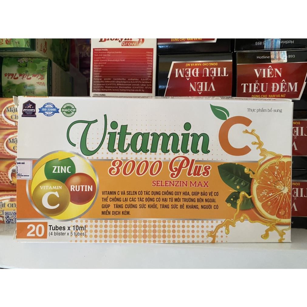 Vitamin 3000 Max bổ sung vitamin C, tăng cướng sức khỏe, sức đề khang, người miễn dịch kẽm