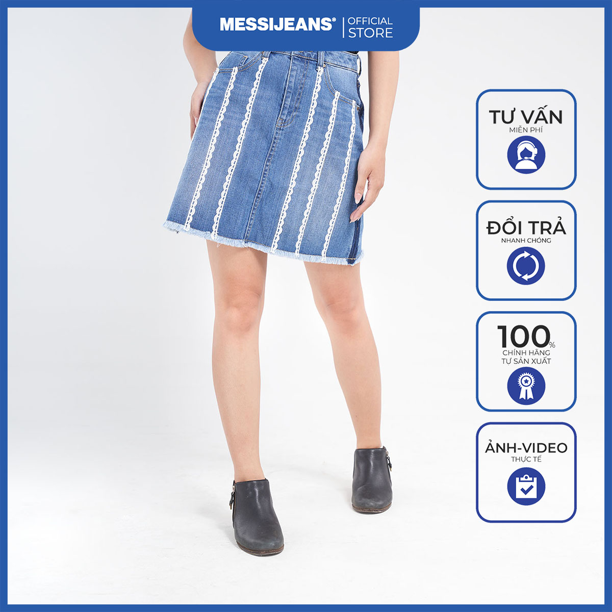 Chân Váy Jean MESSI SJW-739-18