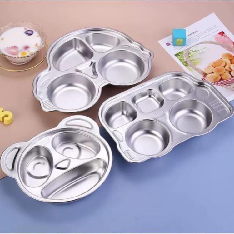 khay cơm,khay ăn dặm cho các bé inox 304 cao cấp