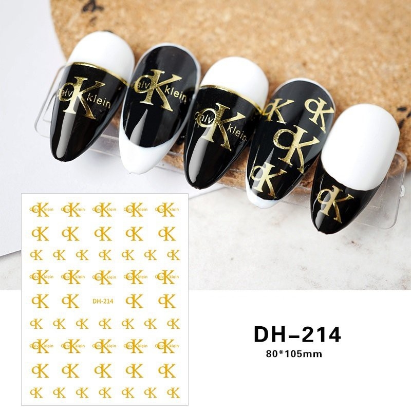 Sticker thương hiệu 3d dán móng - st074