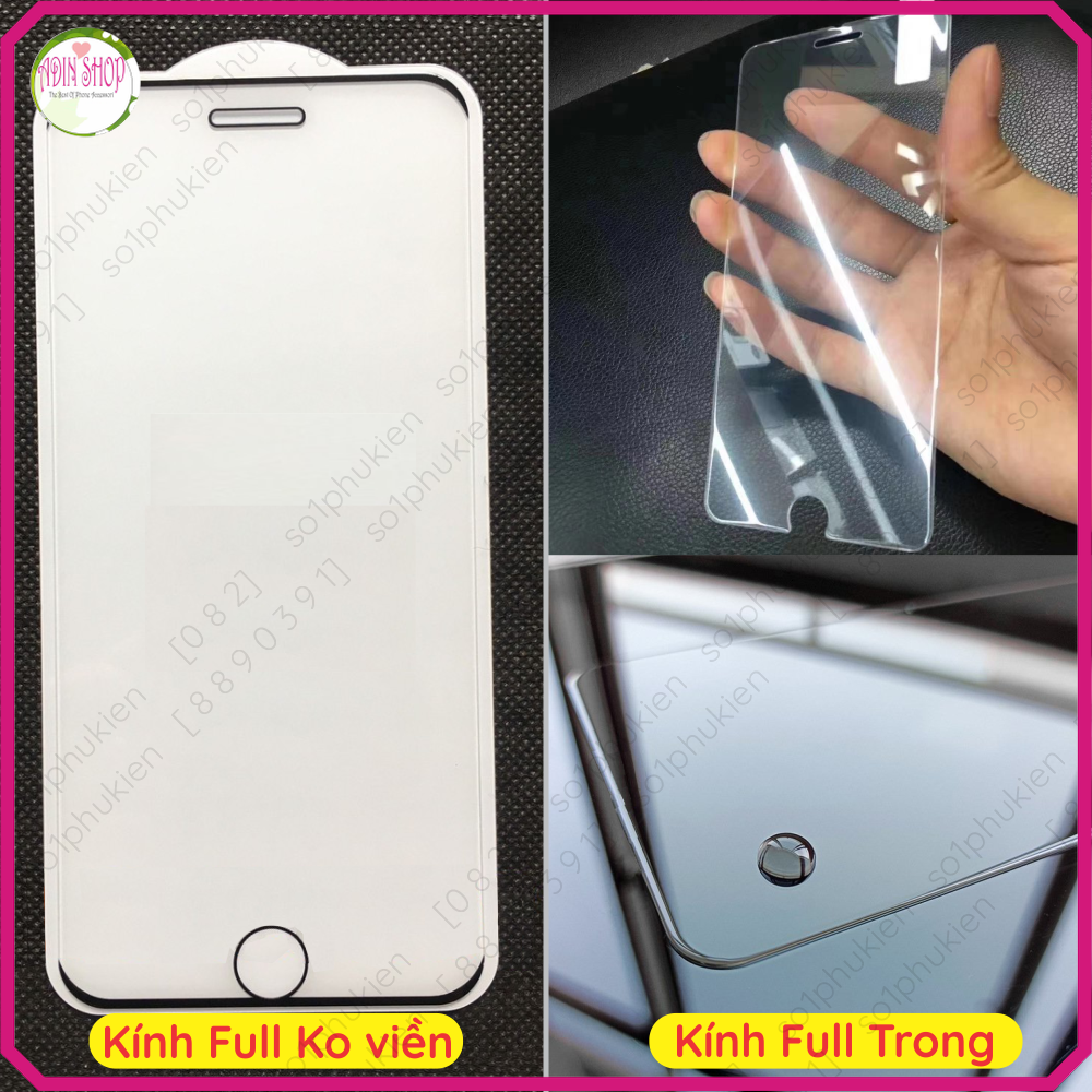 Kính cường lực iphone 6 /7 / 8/ 6plus/ 7plus/ 8plus/ x / xs / xr / xs max loại full không viền, kính full màn trong suốt