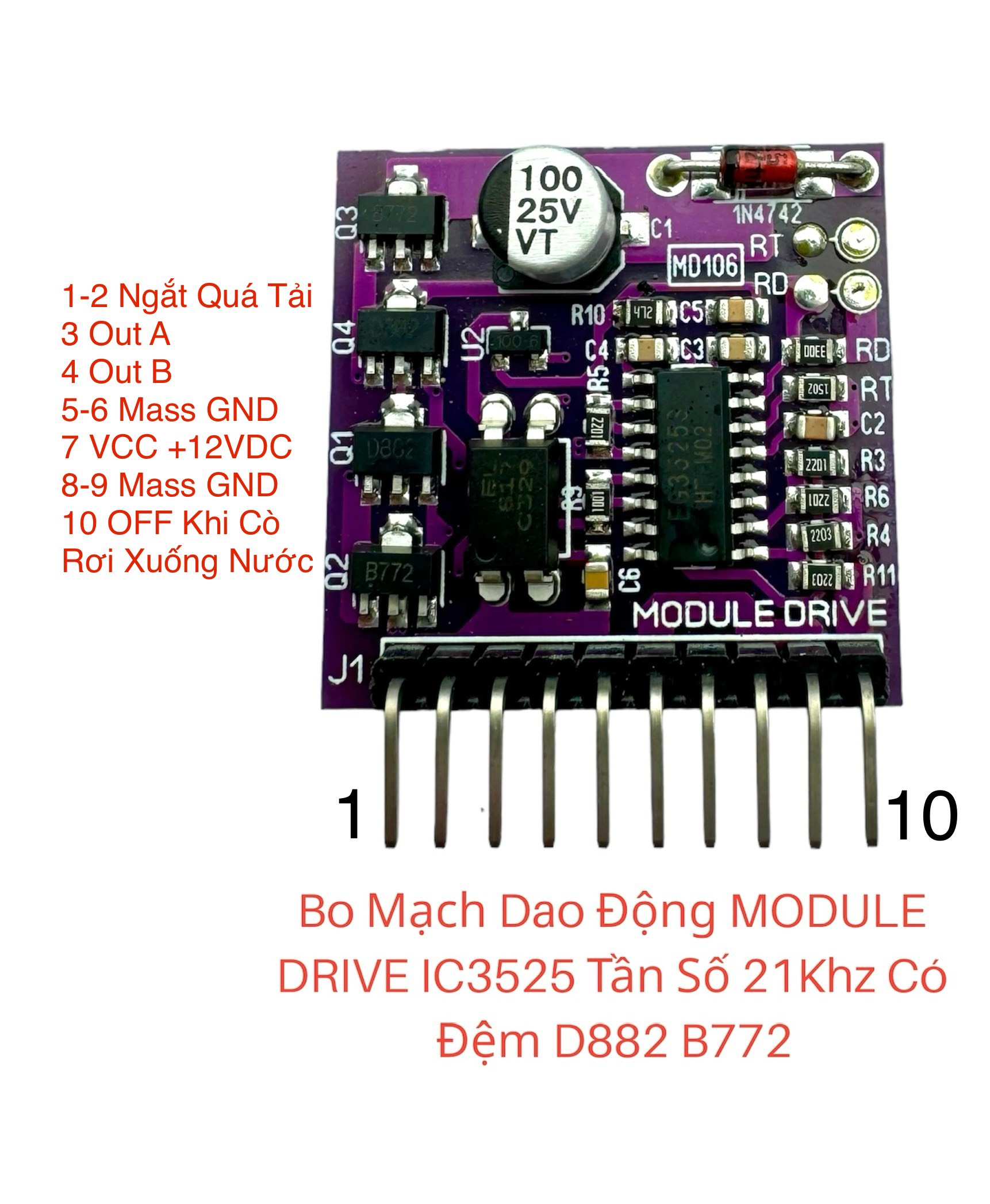 Mạch Băm Xung Lái IGBT Nước Mặn Kiểu V3.0.................
