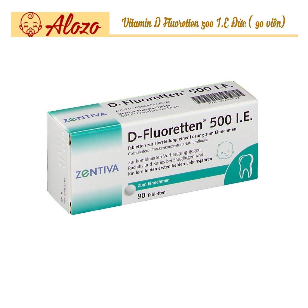 Vitamin D fluoretten 500 i.e (D Đức), 90 viên