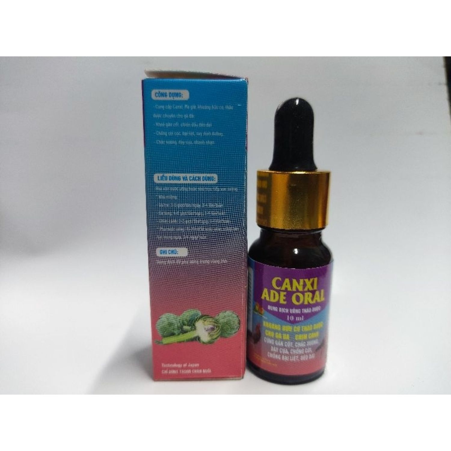 CANXI ADE ORAL LỌ 10ML CHO GÀ ĐÁ CHIM CẢNH