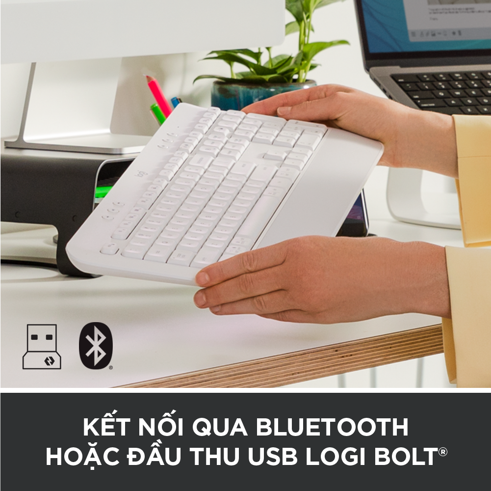 Combo Bàn phím Logitech K650 & Chuột Logitech M650 - Bluetooth, USB Bolt