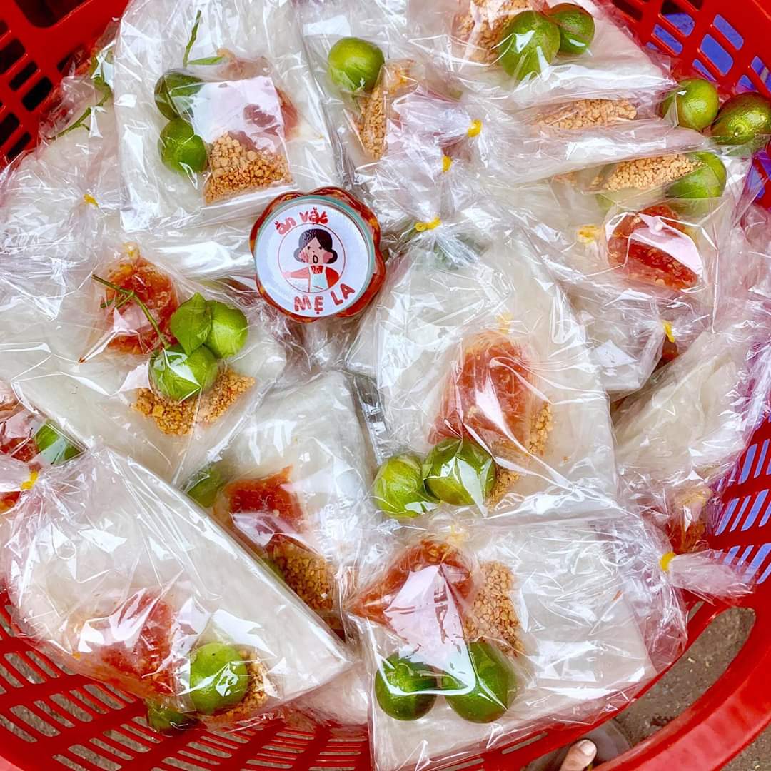 [HCM]bánh tráng sa tế cay