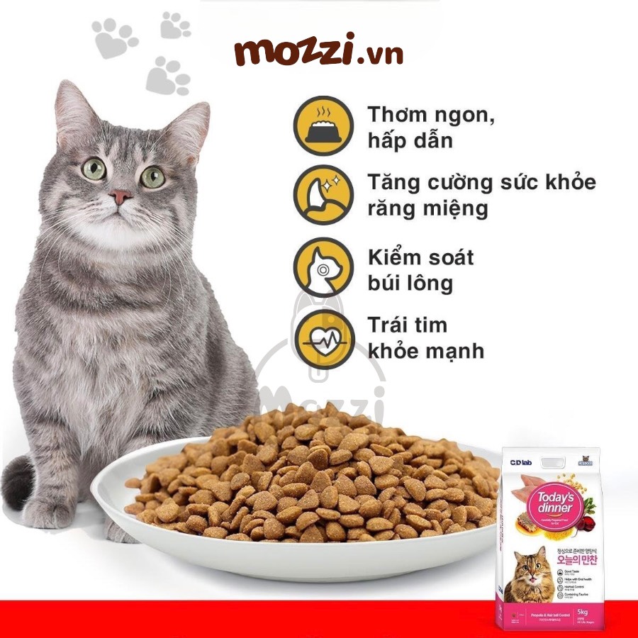 [Bịch 1kg] Today's Dinner Thức ăn Hạt cho mèo mọi lứa tuổi