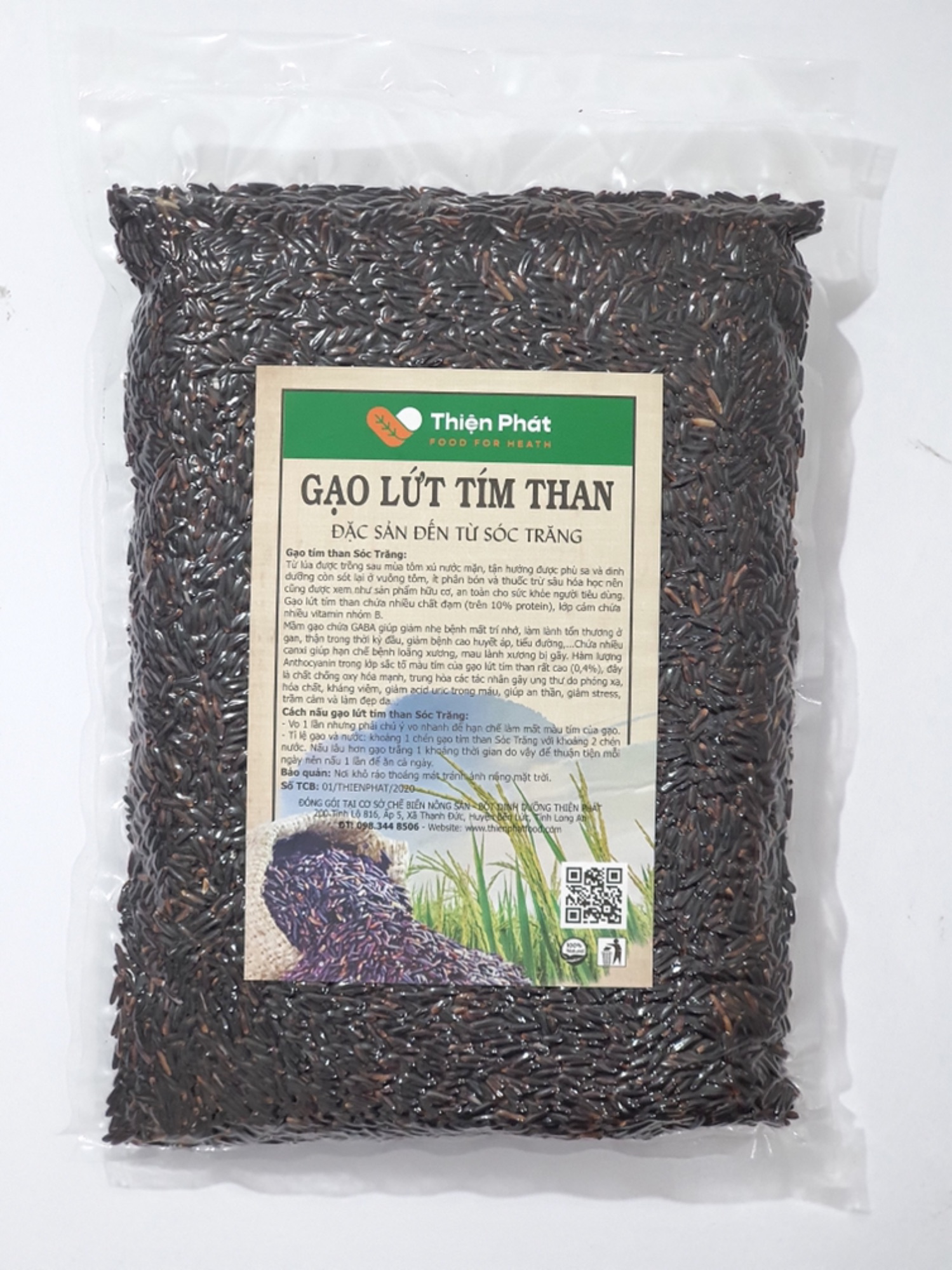 [HCM]Gạo lứt tím than - thiện phát 1kg