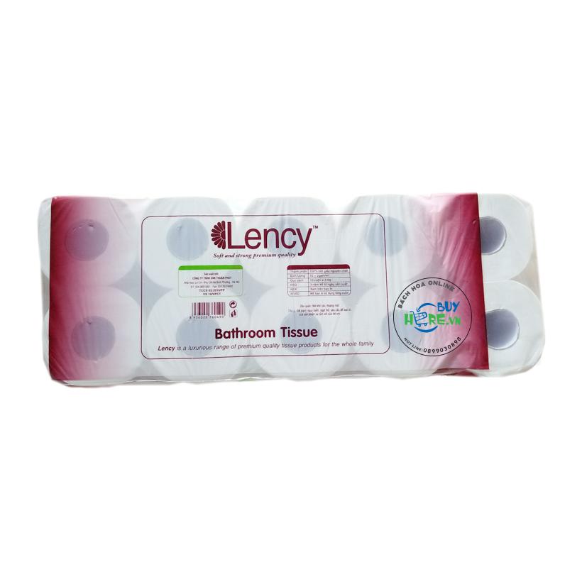 Giấy vệ sinh Lency nâu 10 cuộn 3 lớp