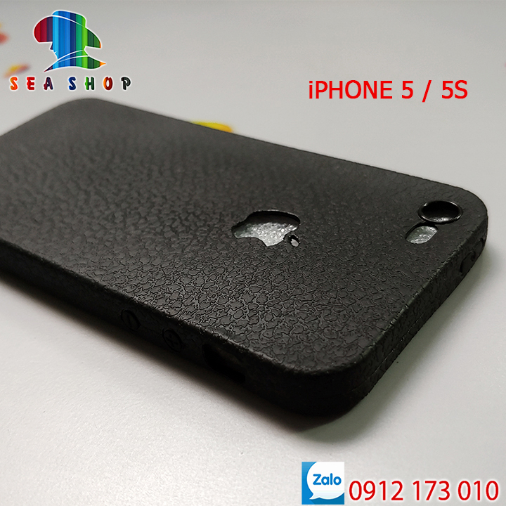 Ốp lưng Iphone 5 / 5S nhựa dẻo - Chống sốc - Vân da