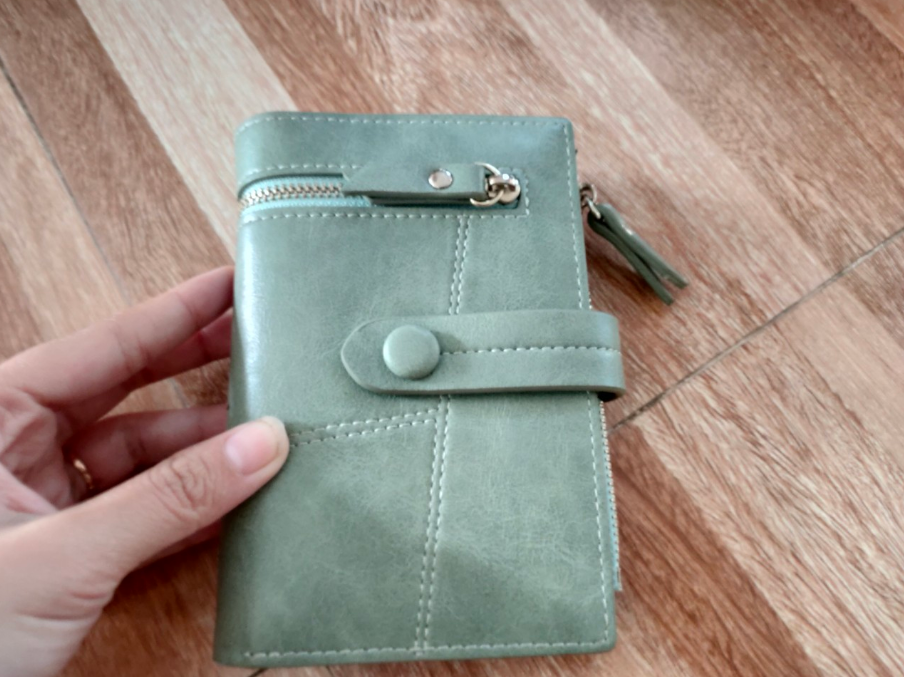 [HCM]VÍ NỮ MINI VÍ CẦM TAY CAO CẤP ĐẸP GIÁ RẺ NGẮN GỌN BỎ TÚI CUTE DỄ THƯƠNG ( màu xanh lam)