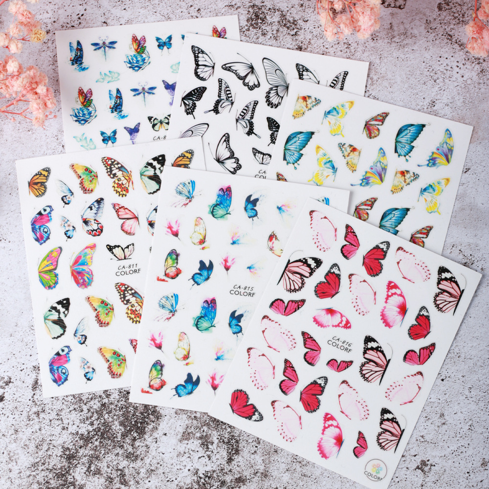 Sticker 3D | Cánh Bướm Mới 2023 | Hình Dán Móng Tay CA