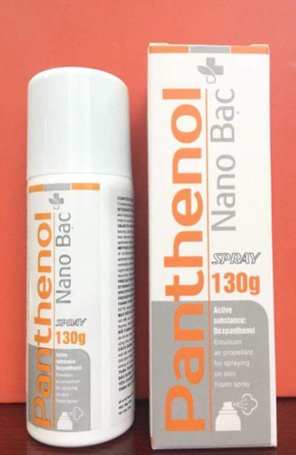 XỊT BỎNG PANTHENOL NANO BẠC SPRAY 130G.