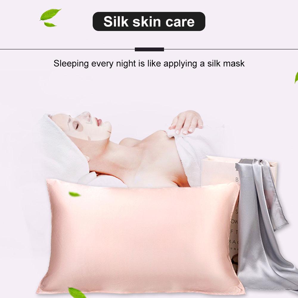 Mingrui Store 9 Colos Ice Silk Pillow Case Silk Pillowcase Standard Silk