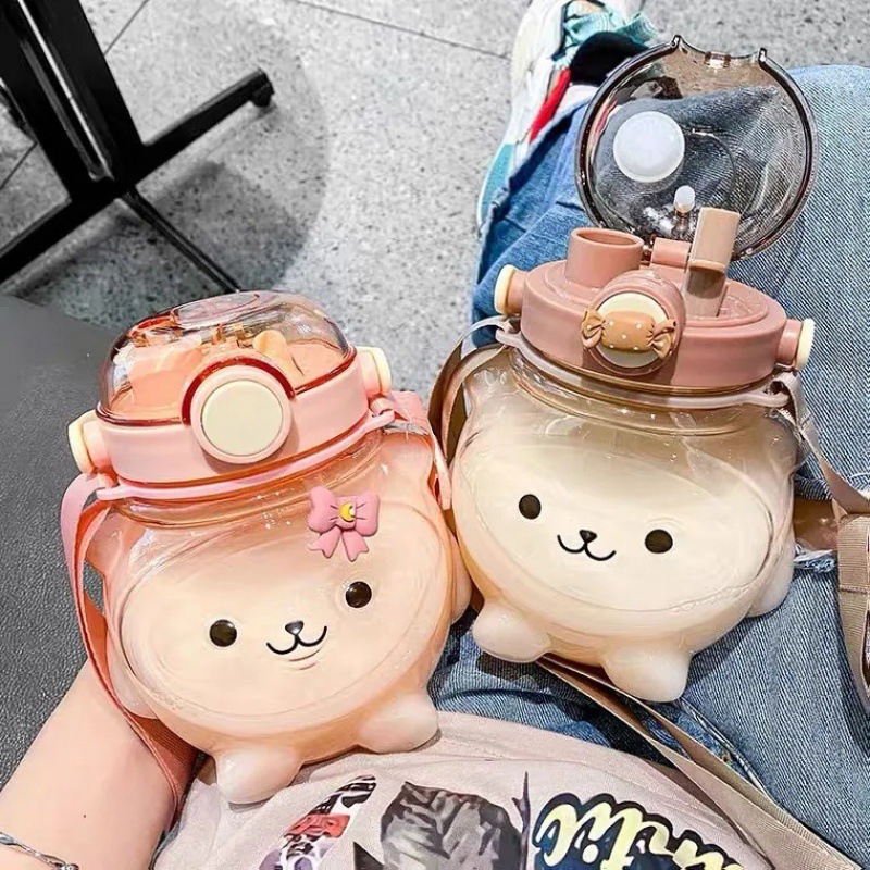 Bình Đựng Nước Hình Gấu Dễ Thương 1000ml Cho Bé