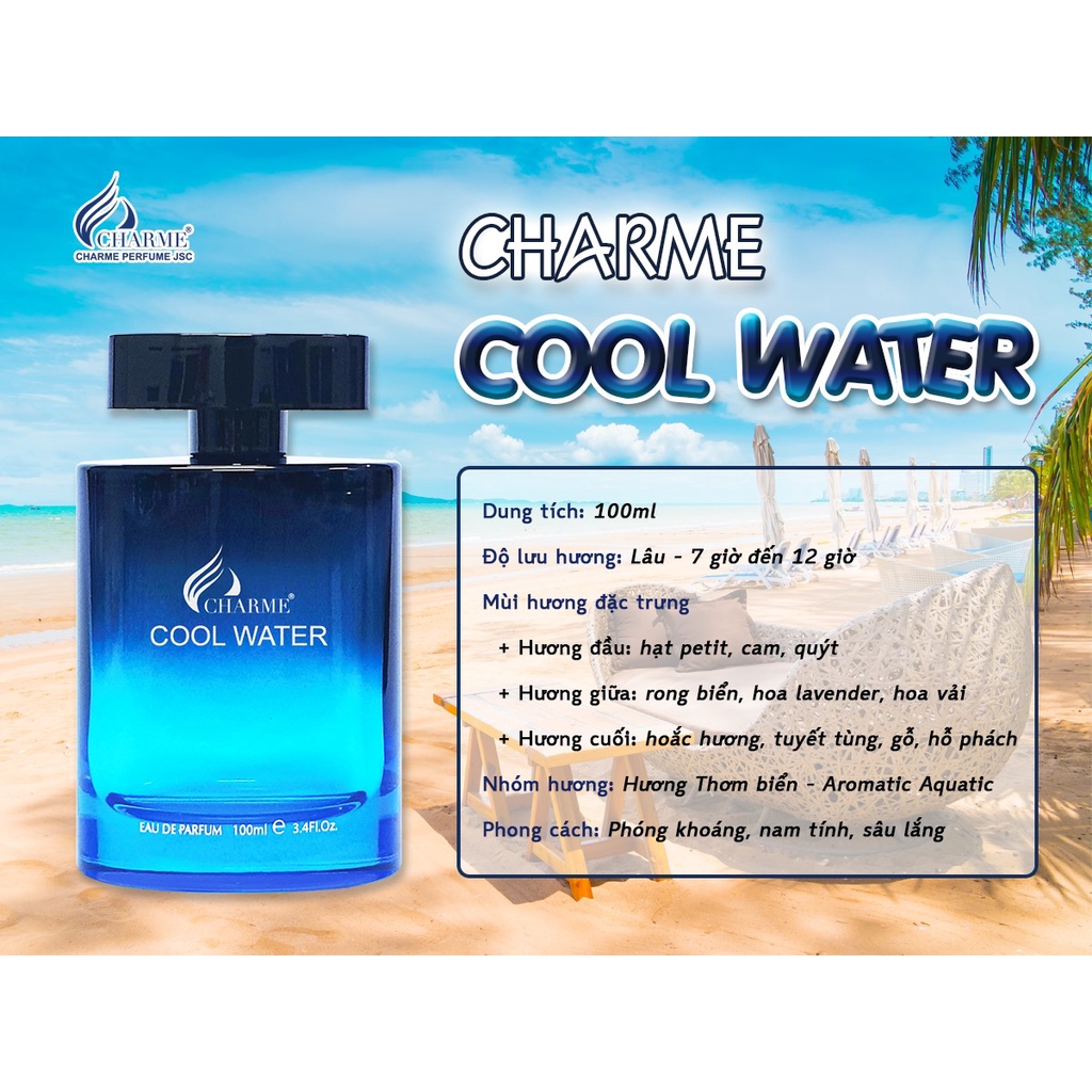 Nước hoa Nam Charme Cool Water 10ml