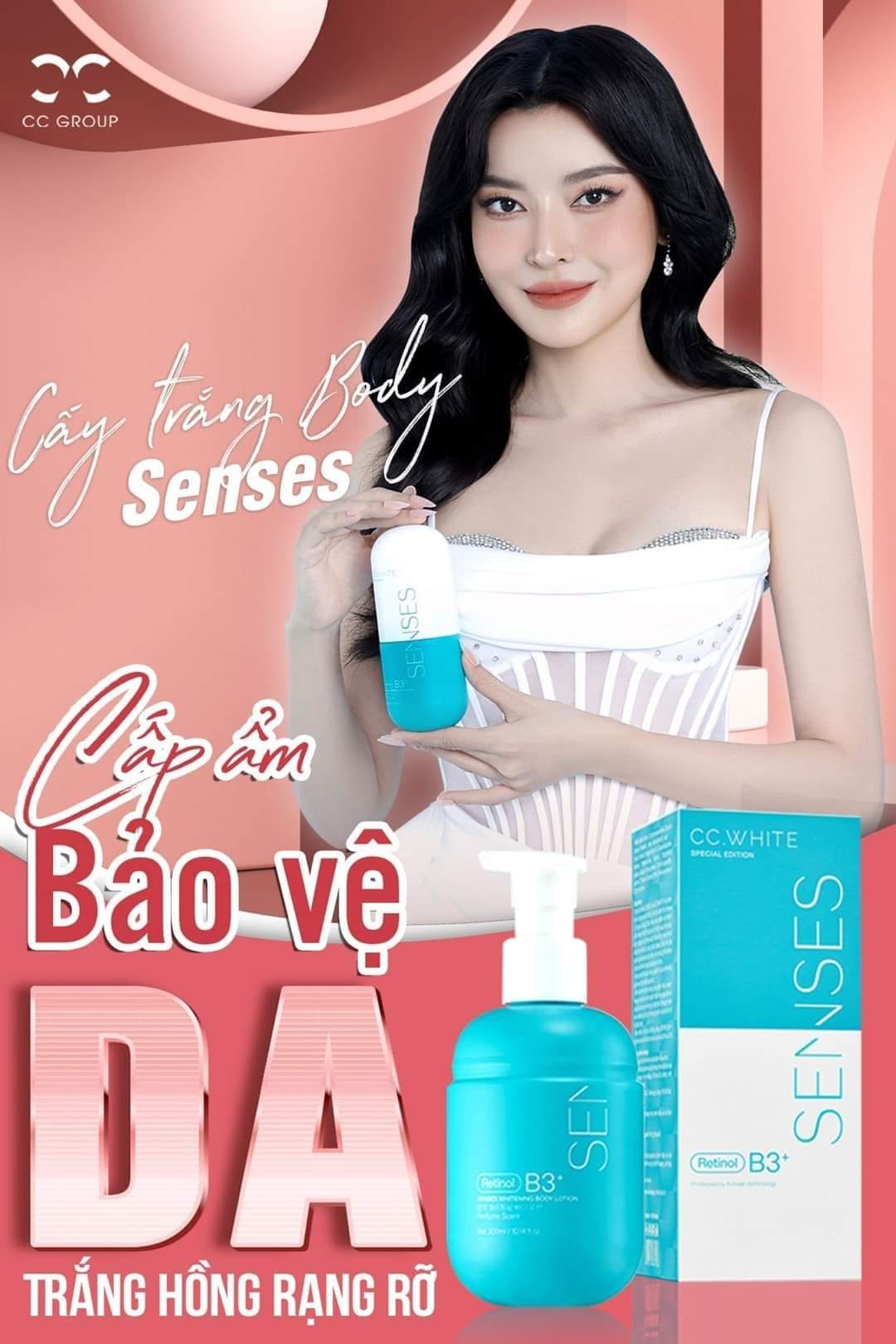 (Tặng 2 gói tắm trăng) BODY CẤY TRẮNG CC white - Body cấy trắng SENSES chính hãng