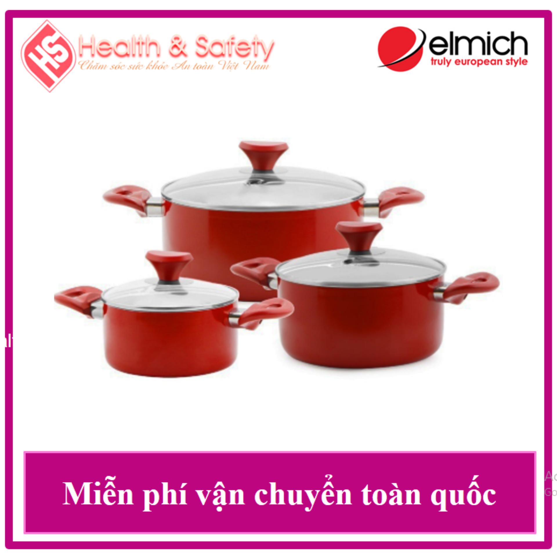 Bộ Nồi Chống Dính Elmich Smart Cook SM0352 (16-20-24CM)