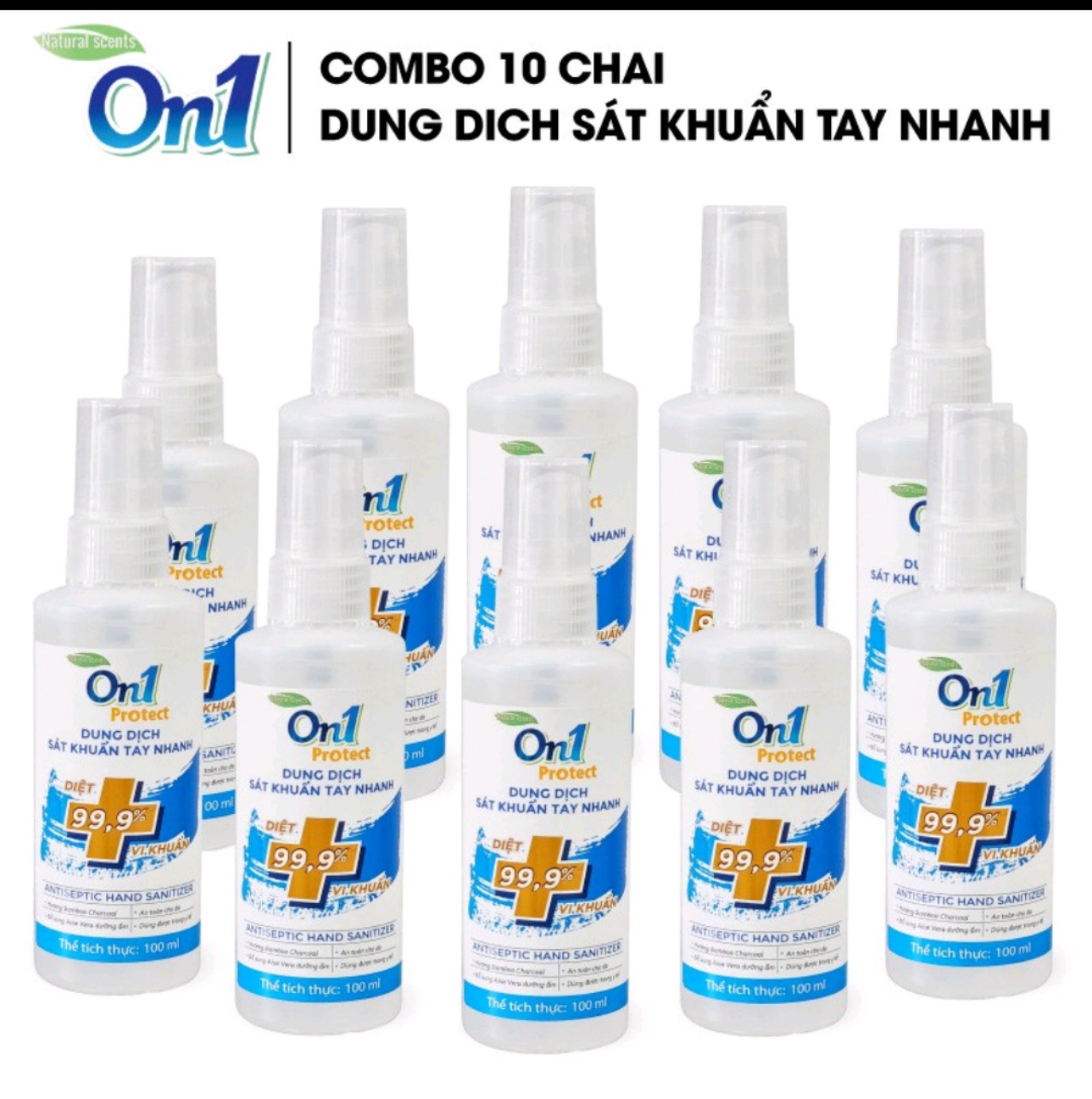 [HCM]combo 10 chai dung dịch sát khuẩn on1 100ml