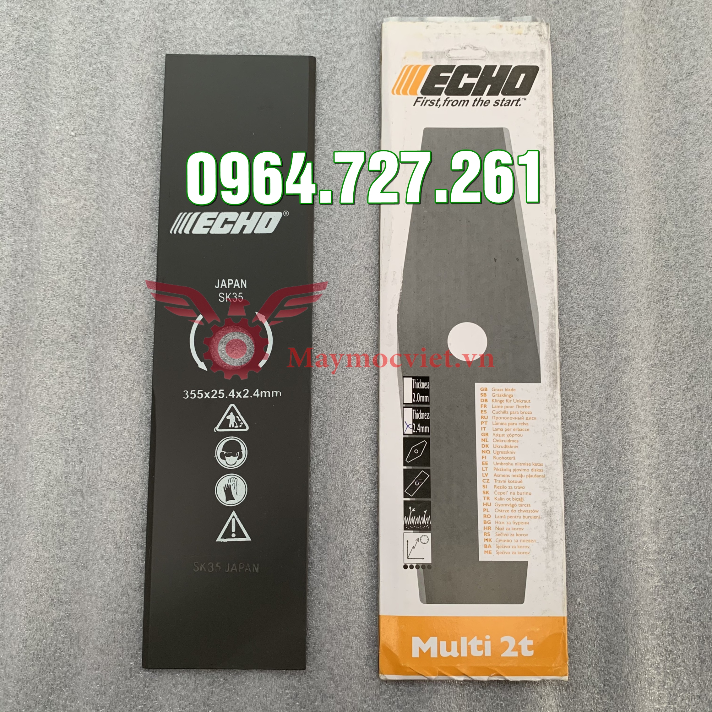 Lưỡi cắt cỏ Echo chuẩn Nhật lưỡi vuông dày