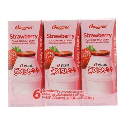 Sữa dâu Binggrea Hàn Quốc hộp 200ml