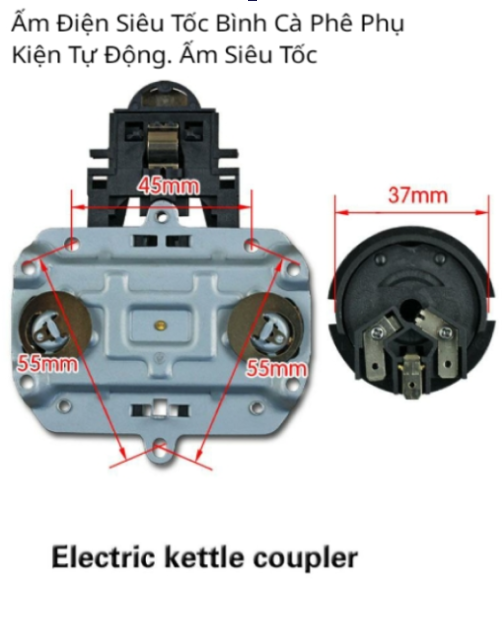 Đế ấm siêu tốc kèm công tắc