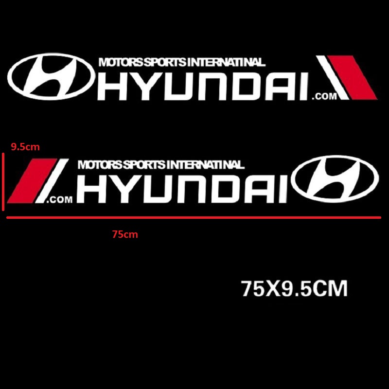 Bộ Tem HYUNDAI Phản Quang Dán Thân xe ô tô ( giá bán 2 tem )