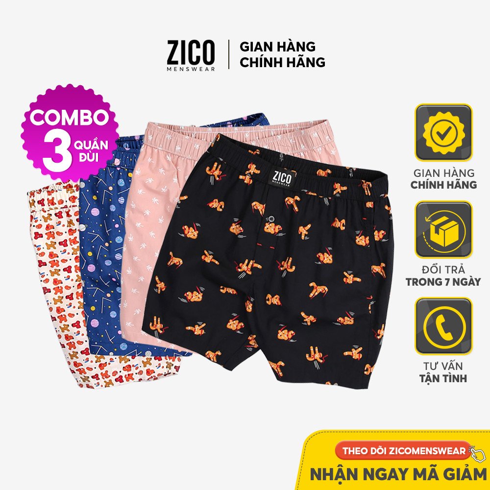 [HCM]Combo 03 Quần đùi nam mặc nhà cao cấp