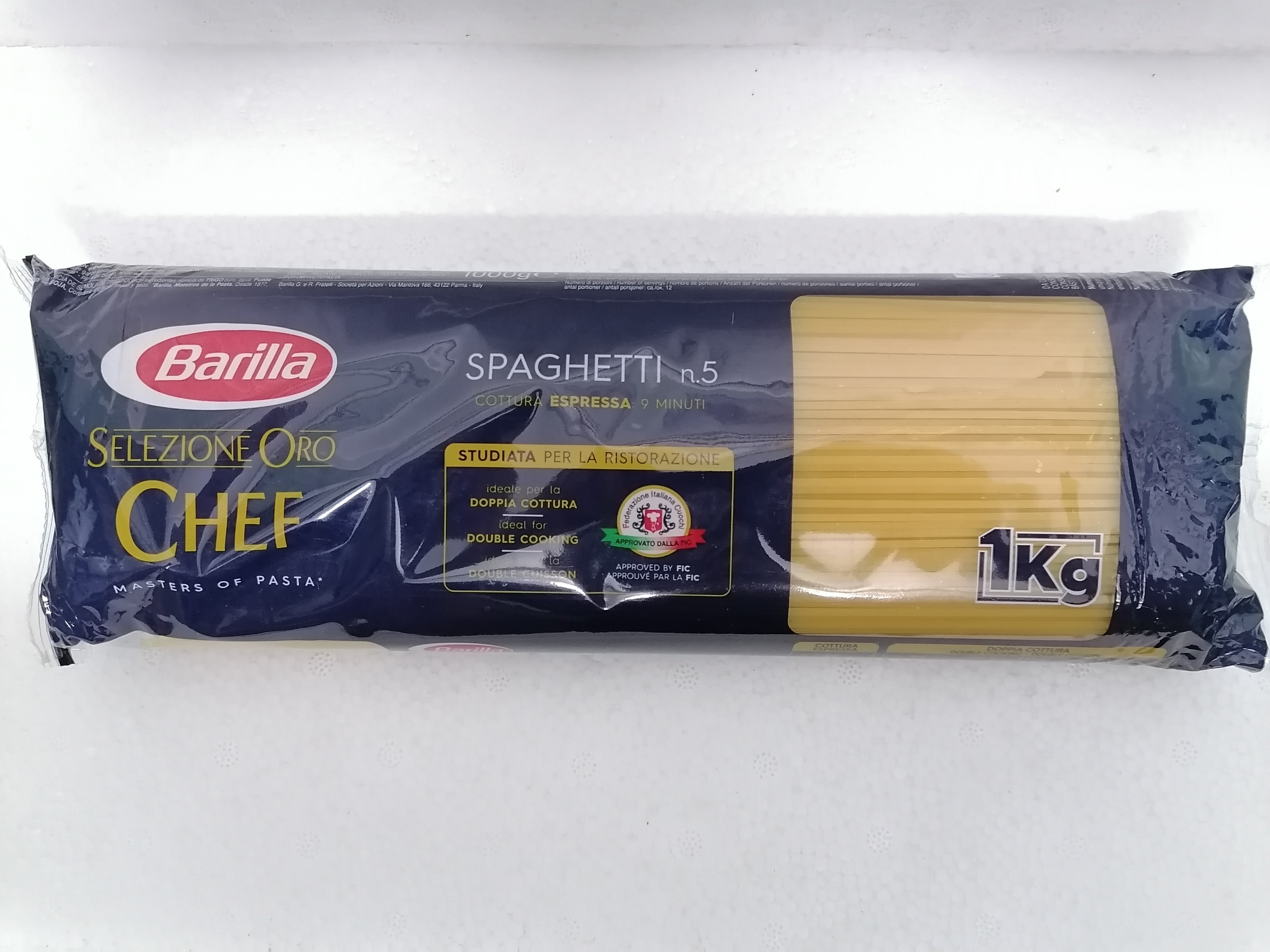 Túi 1Kg - Oro Chef no.5 Mì Ý số 5 Italia BARILLA Selezione Spaghetti anm-hk