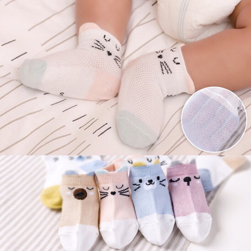 Set 5 Đôi Tất Lưới Cổ Thấp Cho Bé