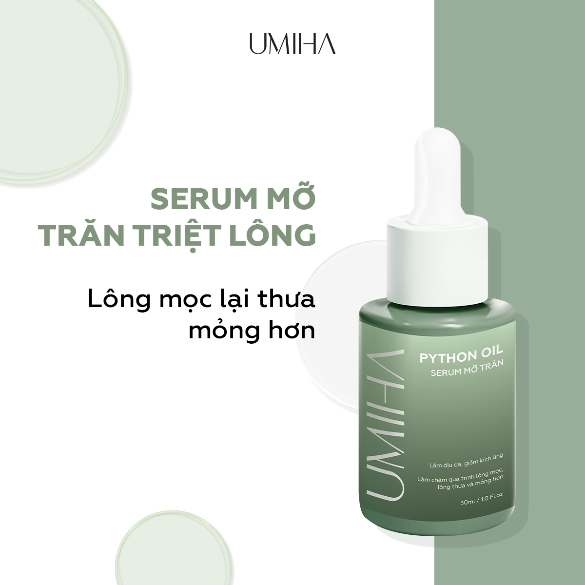 Mỡ trăn triệt lông UMIHA nguyên chất 15ml
