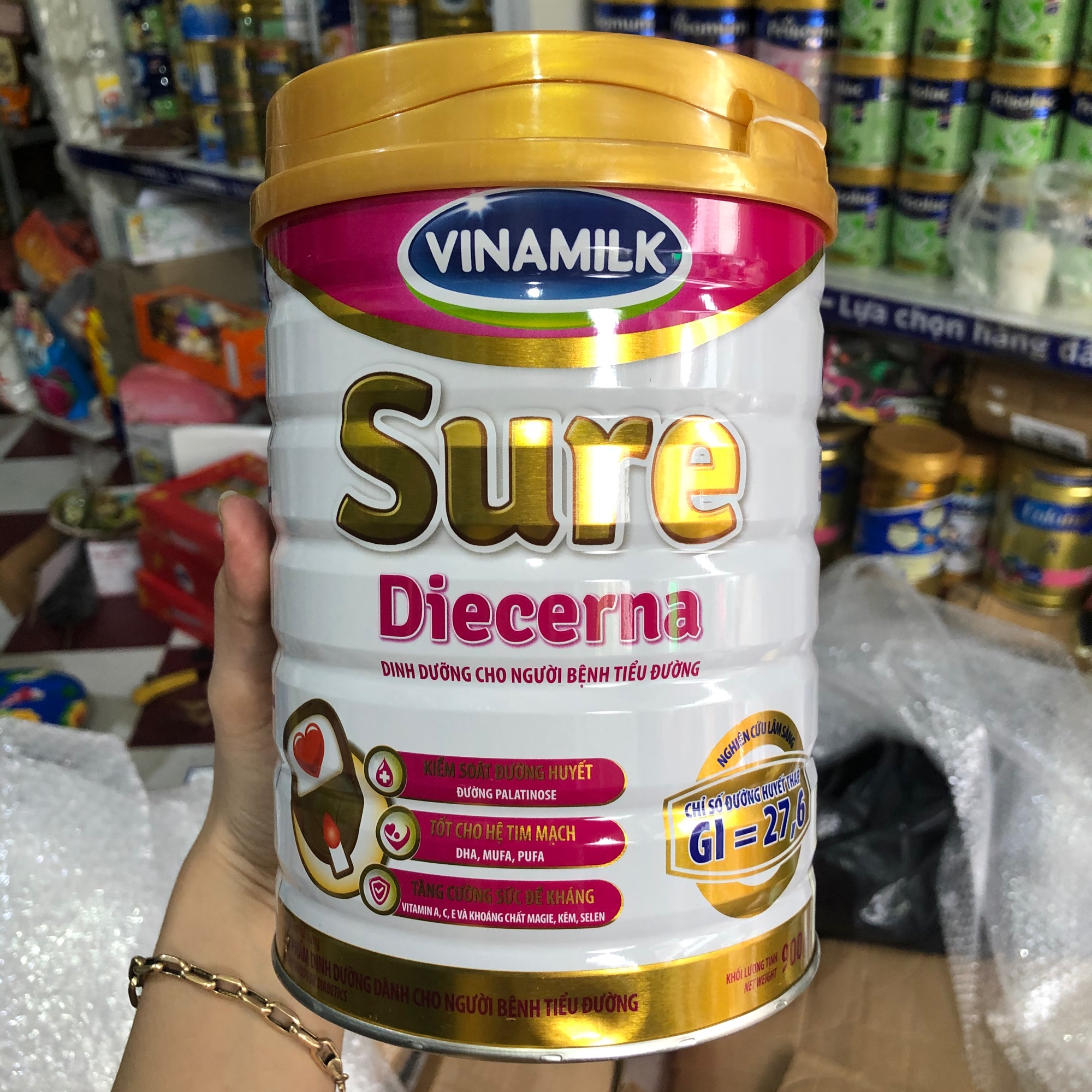 Sữa bột Sure Diecerna 900g(mẫu mới)
