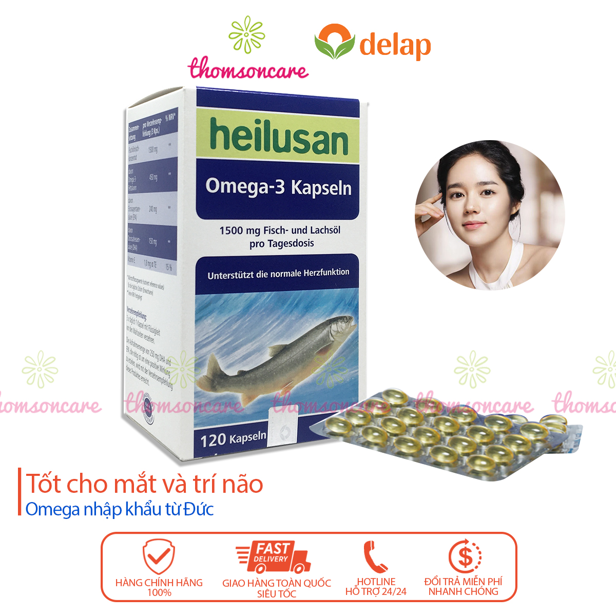 Bổ sung Omega từ dầu cá - Omega 3 Heilusan - Nhập khẩu chính hãng từ Đức