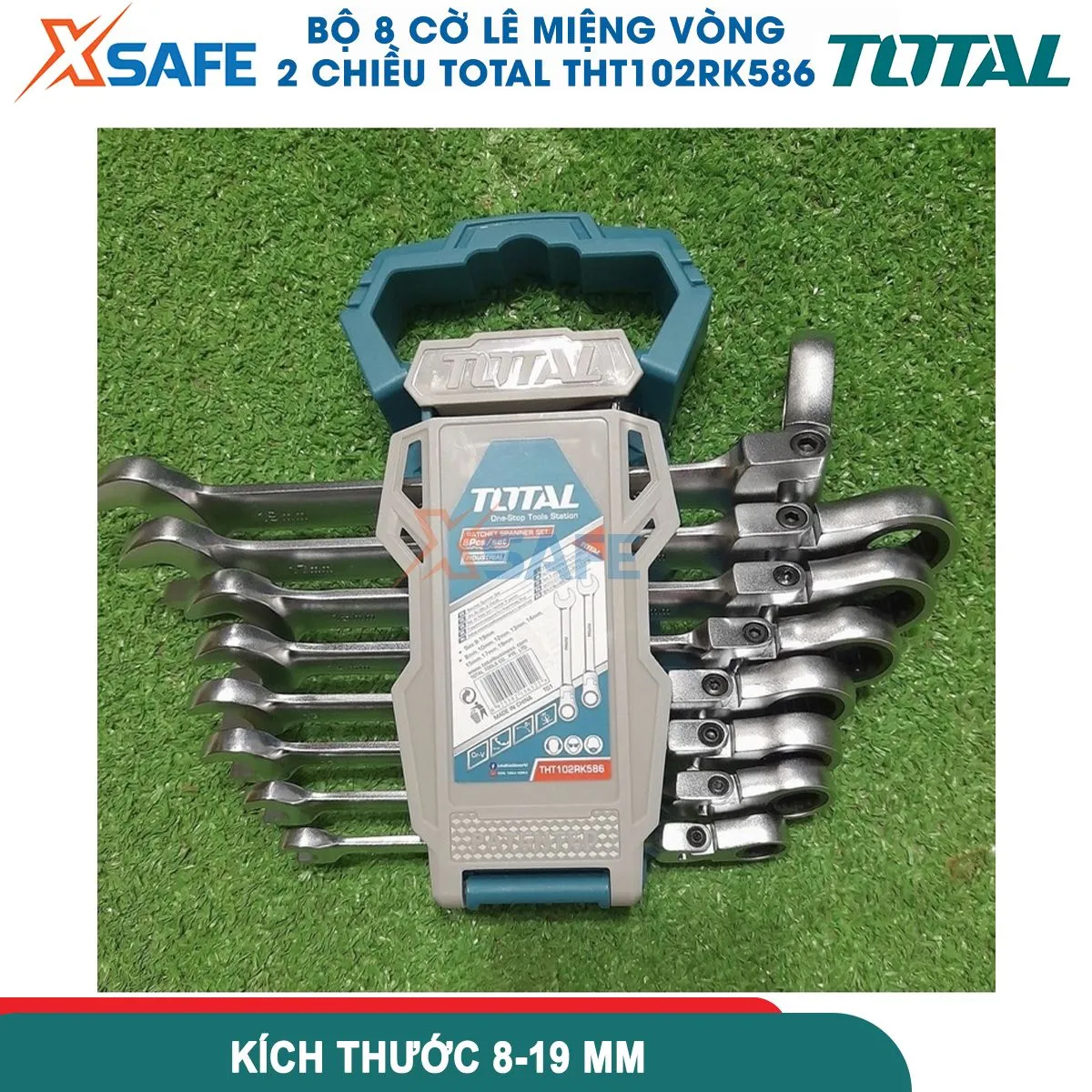Bộ cờ lê TOTAL nhiều kích cỡ nhiều kiểu dáng thiết kế nhỏ gọn cờ lê chất liệu cao cấp siêu cứng chống rỉ bộ dụng cụ cầm tay sửa xe