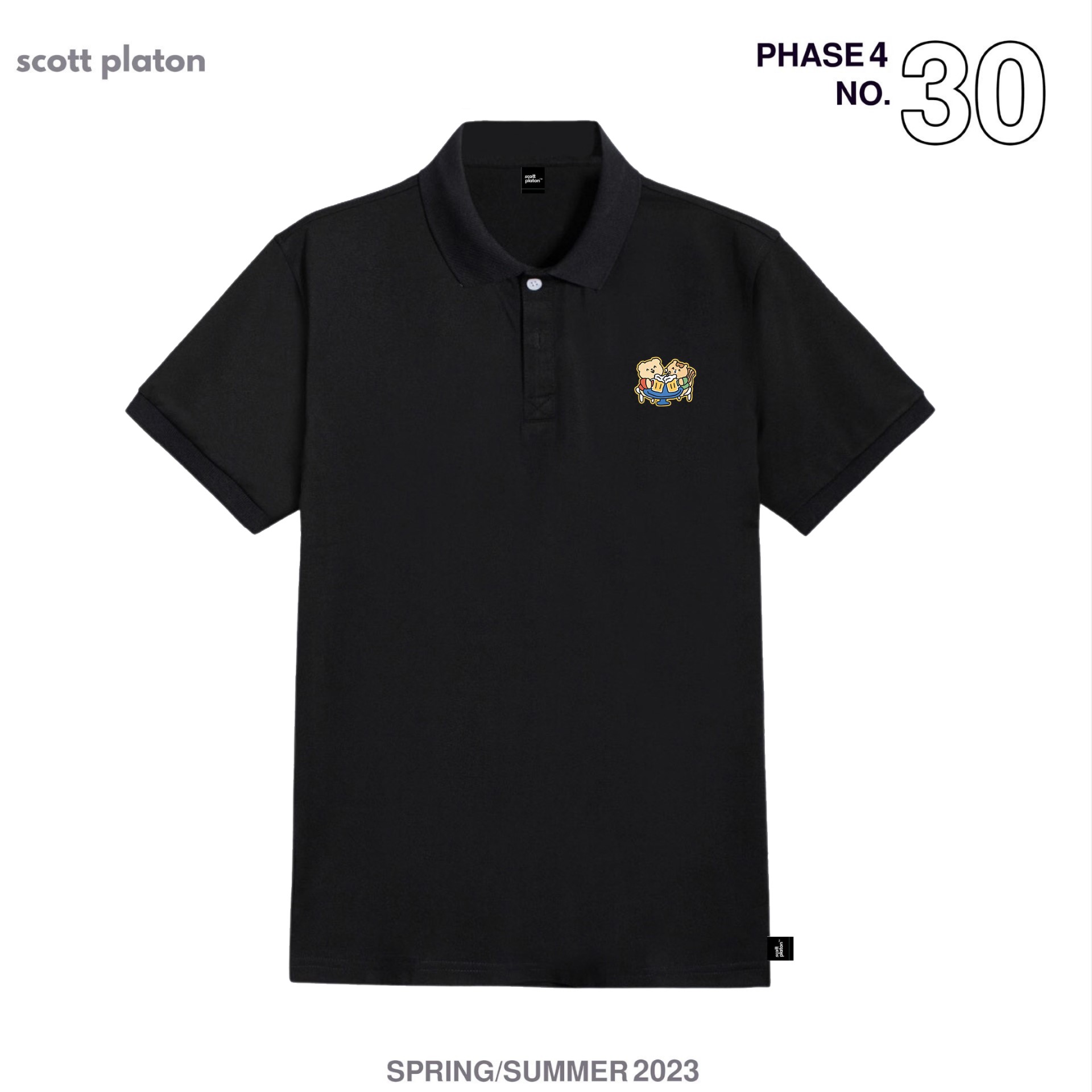 Scott Platon Áo Polo Nhậu Nhẹt - Chất liệu microfiber dày dặn hút ẩm co giãn tốt