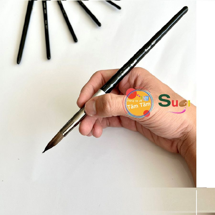 -Cọ đầu nhọn lông sóc B207, Sunway B207 Lông Sóc (Bán lẻ theo size) Tâm Tâm - Sugi Art
