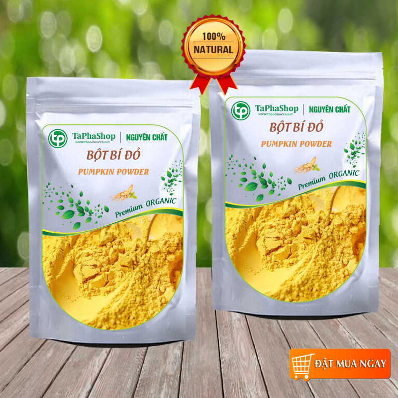 Bột bí đỏ nguyên chất 200g - Thảo Dược Tấn Phát