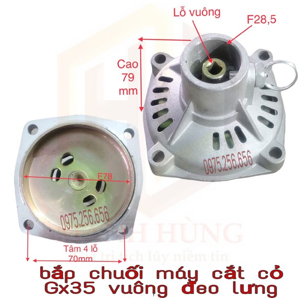 Bắp chuối máy cắt cỏ Gx35 vuông đeo lưng phụ tùng máy cắt cỏ máy nông lâm nghiệp