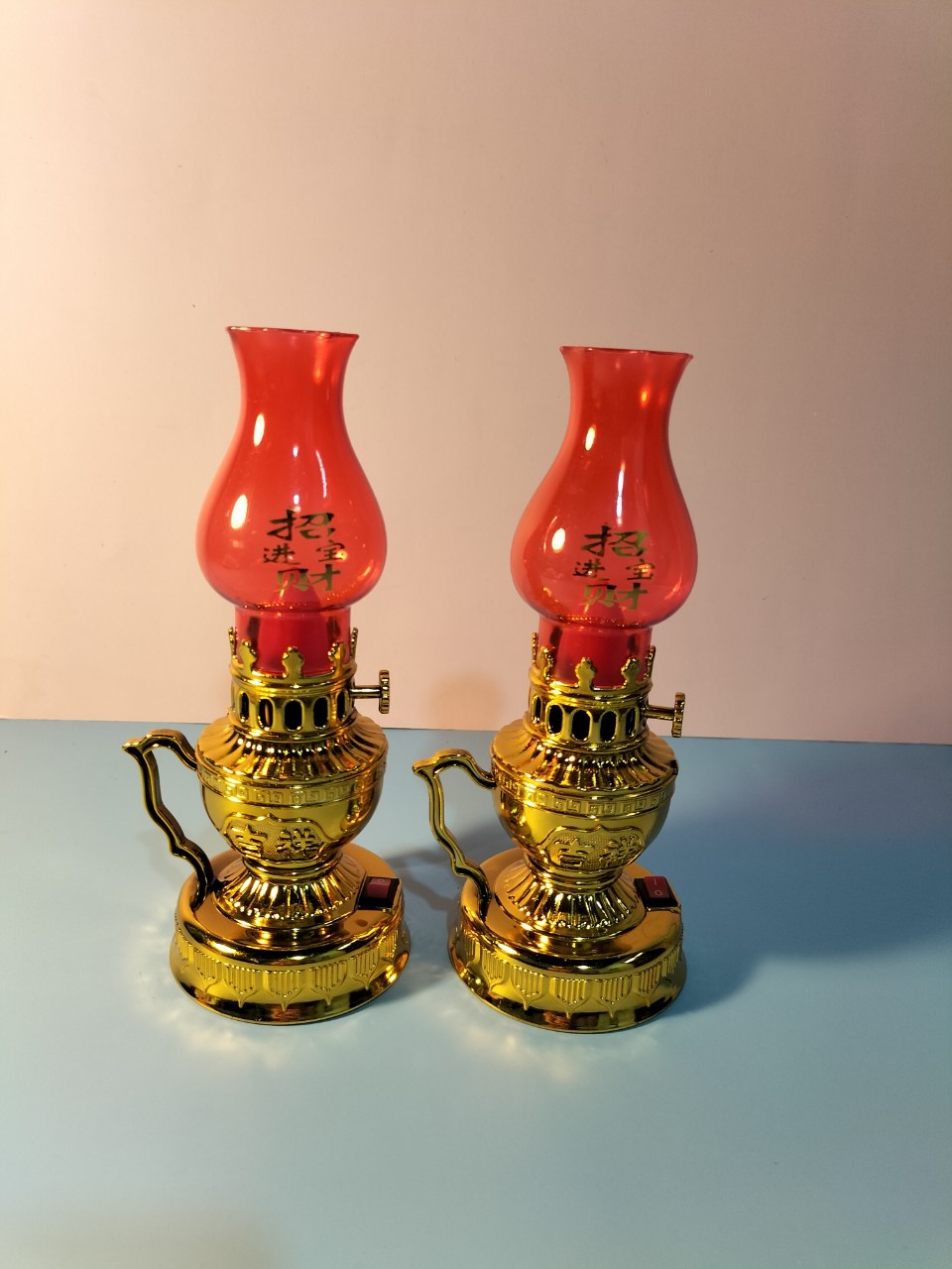 CẶP 2 ĐÈN BÀN THỜ DÙNG PIN CÓ NÚT BẬT