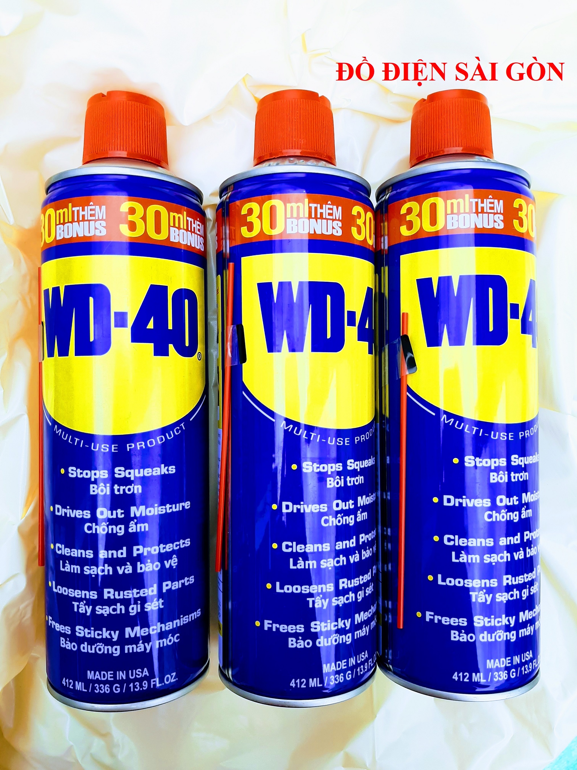 [CHAI LỚN] Chai Xịt Bôi Trơn Chống Rỉ Sét Làm Sạch Và Chống Ẩm WD40 ( 412ml + 30ml )