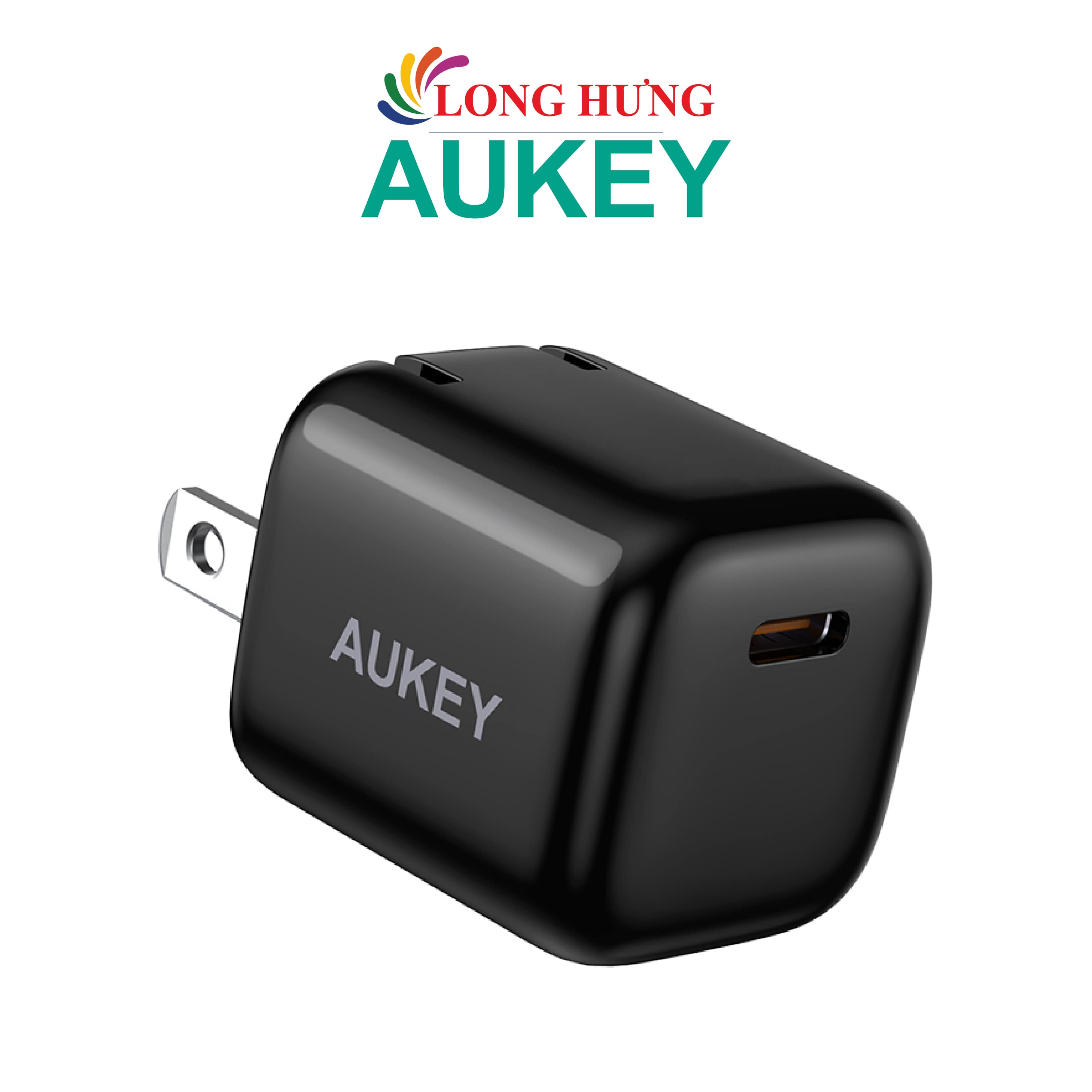 Cốc sạc Aukey Ultra Minima Pro 1Type-C 20W PA-B1 PRO - Hàng chính hãng - QC 2.0, cổng USB-C thông dụng, hoàn thiện từ vật liệu GaN cao cấp