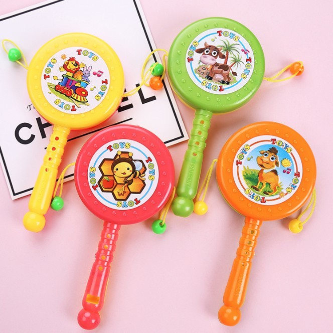 Đồ Chơi Trống Lắc Cầm Tay Baby Bằng Nhựa quà tặng cho bé