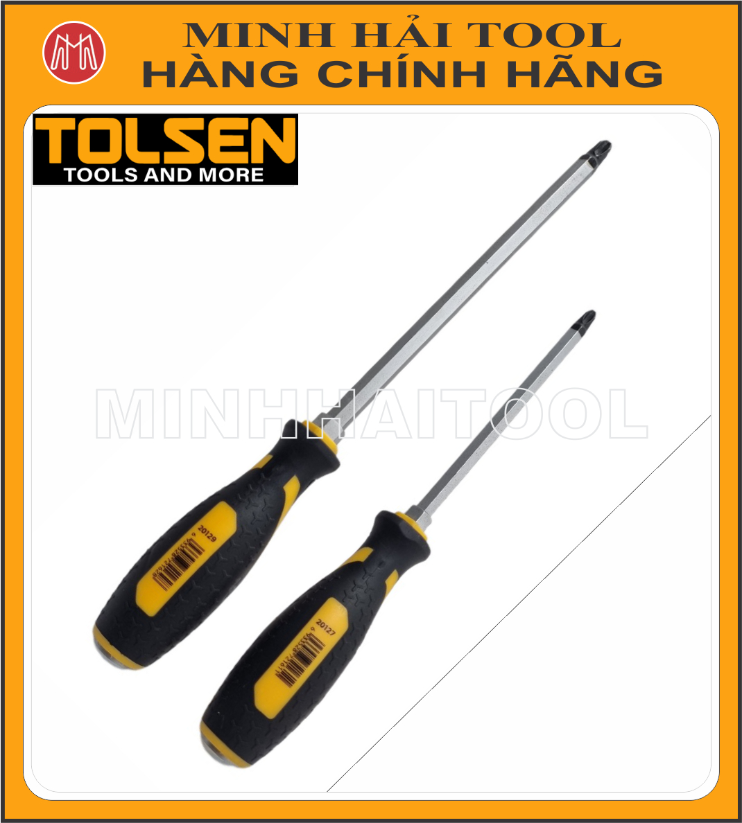 TOLSEN – Tô vít đóng bake PH3 dài 150mm. Model: 20127. Chất liệu: Thép chrome vanadium