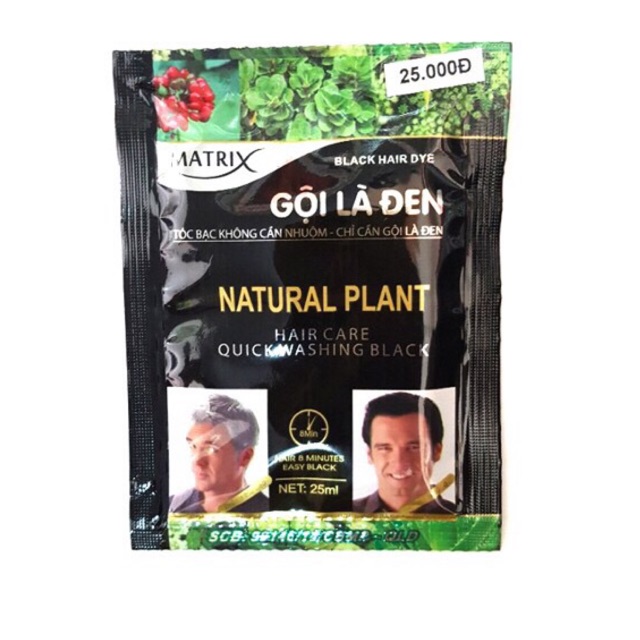 Dầu Gội đen tóc MATRIX gội là đen 25ml combo 5 gói