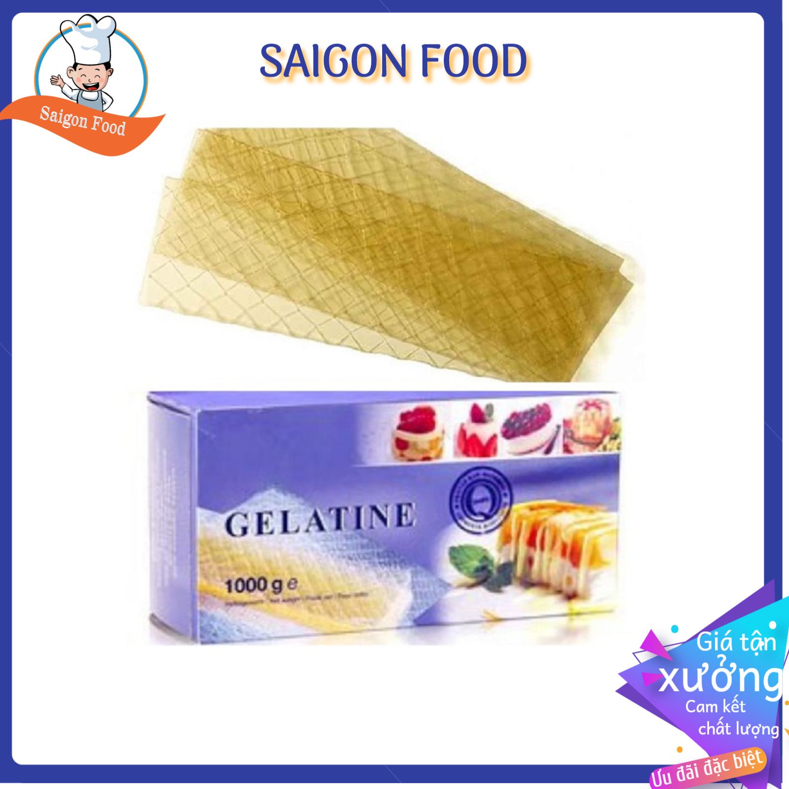 HCM10 lá gelatine làm bánh kẹo - SAIGON FOOD
