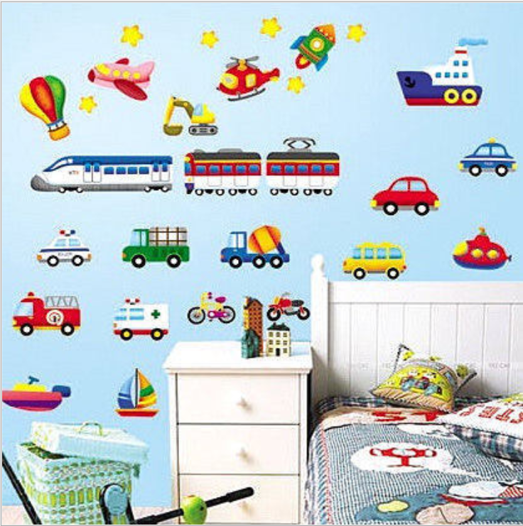 Dcal dán tường mẫu: Phương tiện gioa thông