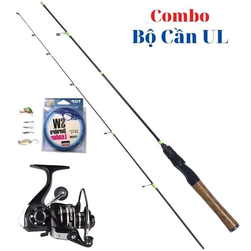 Bộ Cần Câu Máy Lure UL 1m68 1m8, máy kim loại 2000, trọn bộ cần câu máy giá siêu rẻ - SANAMI FISHING