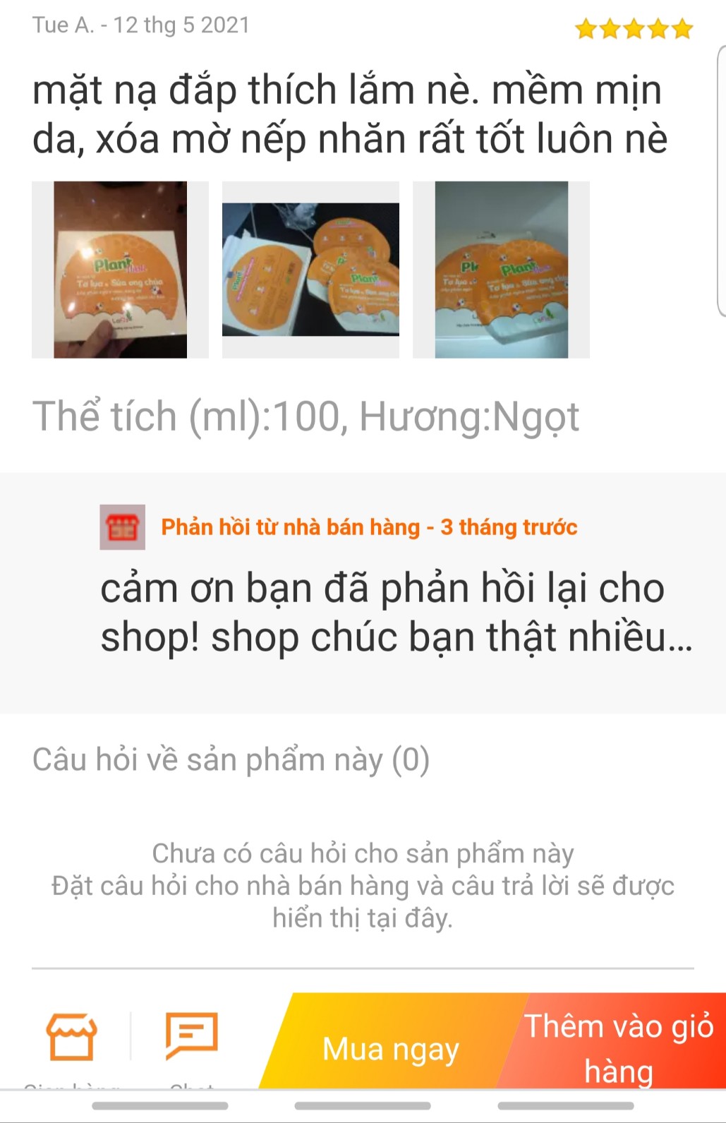 Mặt nạ tơ lụa sữa ong chúa plant mask
