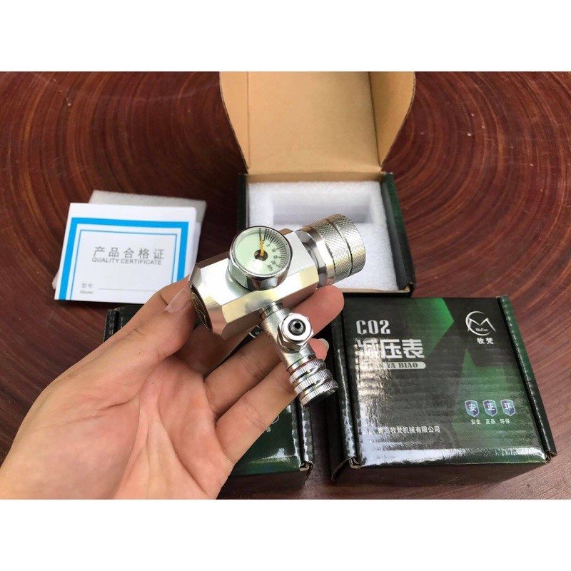 Van cơ mufan - van tinh chỉnh co2 mufan - 1 đồng hồ - phụ kiện thủy sinh - shopleo - phụ kiện cá cảnh - phụ kiện co2 - van cơ co2 mufan